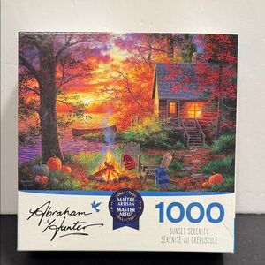 RoseArt Abraham Hunter 1000 Piece Jigsaw Puzzle Sunset Serenity SALE🔴3/$25🔴